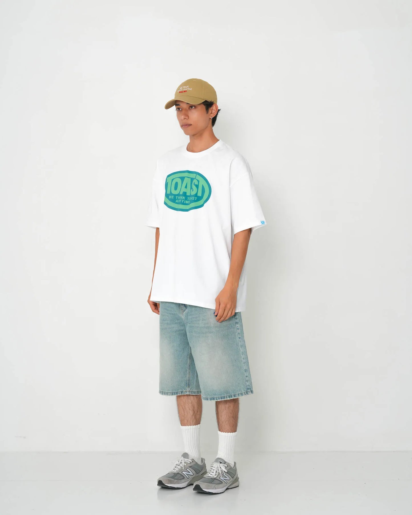 WORK OVAL LOGO T-SHIRT WHITE