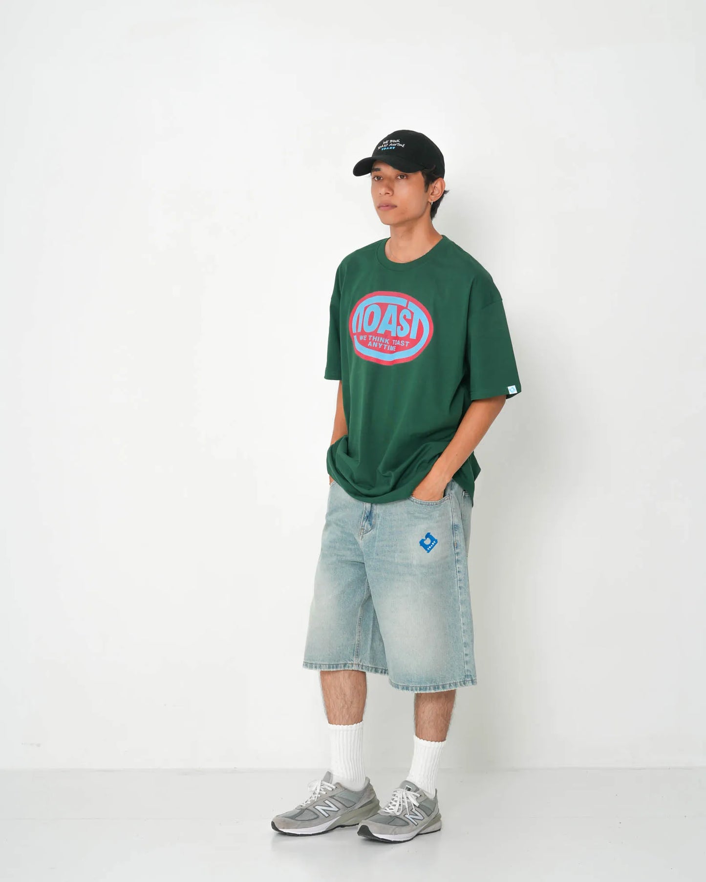WORK OVAL LOGO T-SHIRT GREEN
