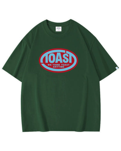 WORK OVAL LOGO T-SHIRT GREEN