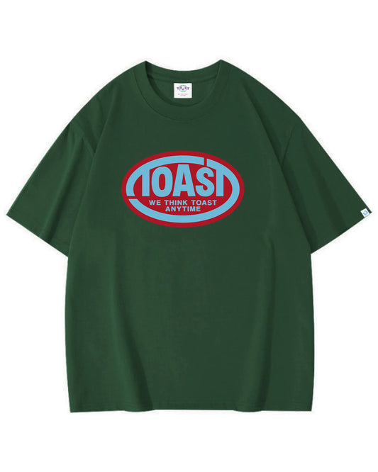 WORK OVAL LOGO T-SHIRT GREEN