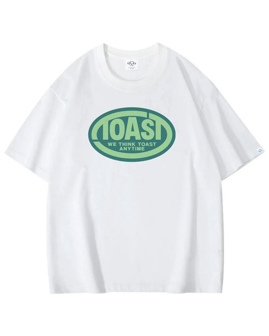 WORK OVAL LOGO T-SHIRT WHITE