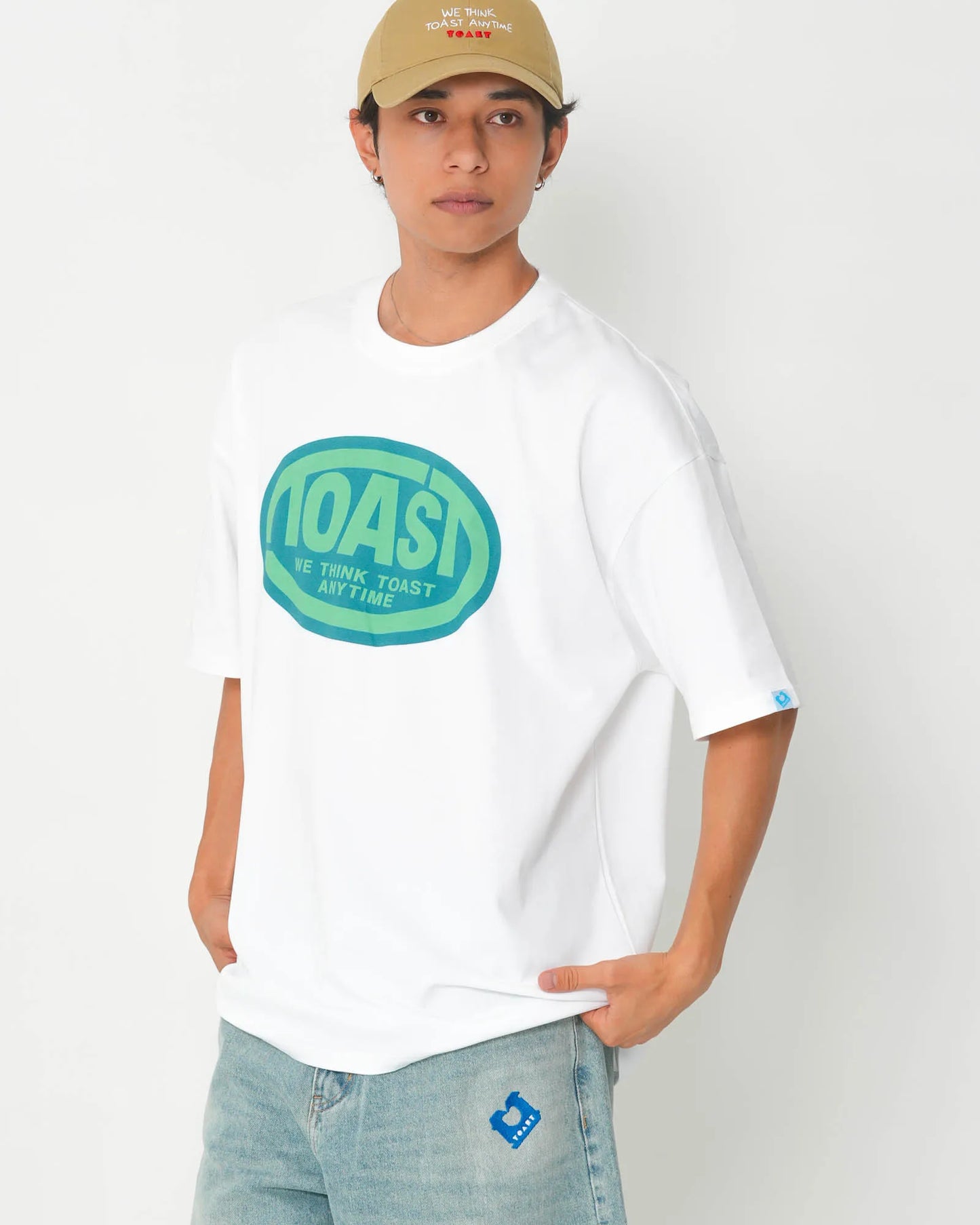 WORK OVAL LOGO T-SHIRT WHITE