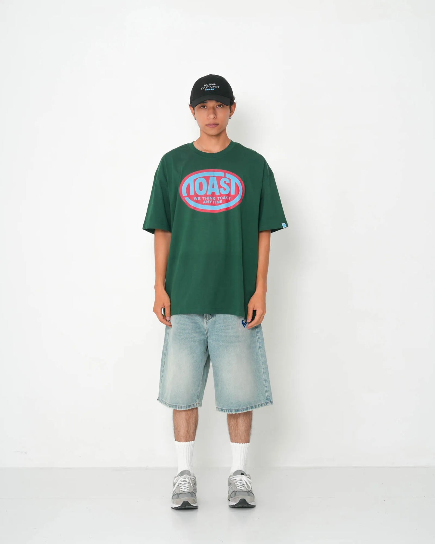 WORK OVAL LOGO T-SHIRT GREEN