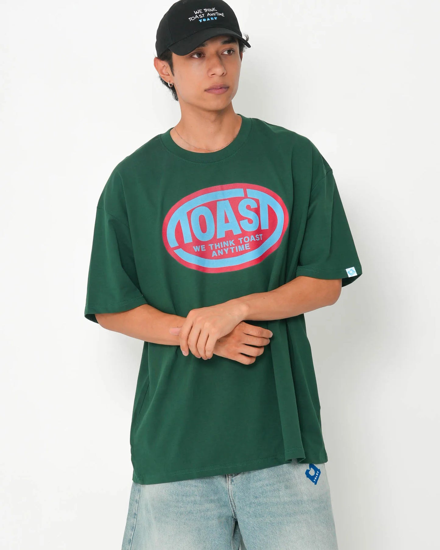 WORK OVAL LOGO T-SHIRT GREEN