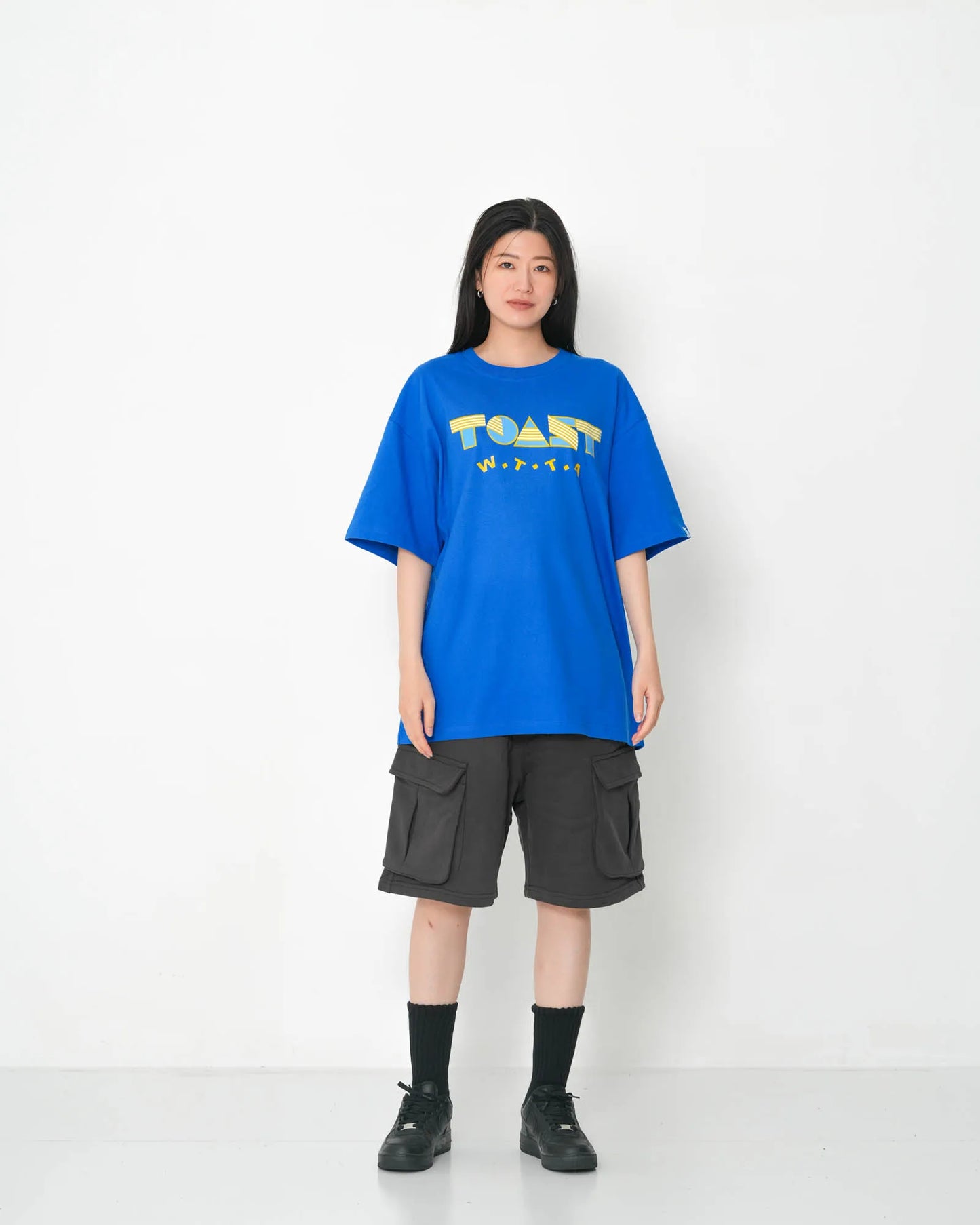 GEOMETRIIC POP LOGO T-SHIRT BLUE