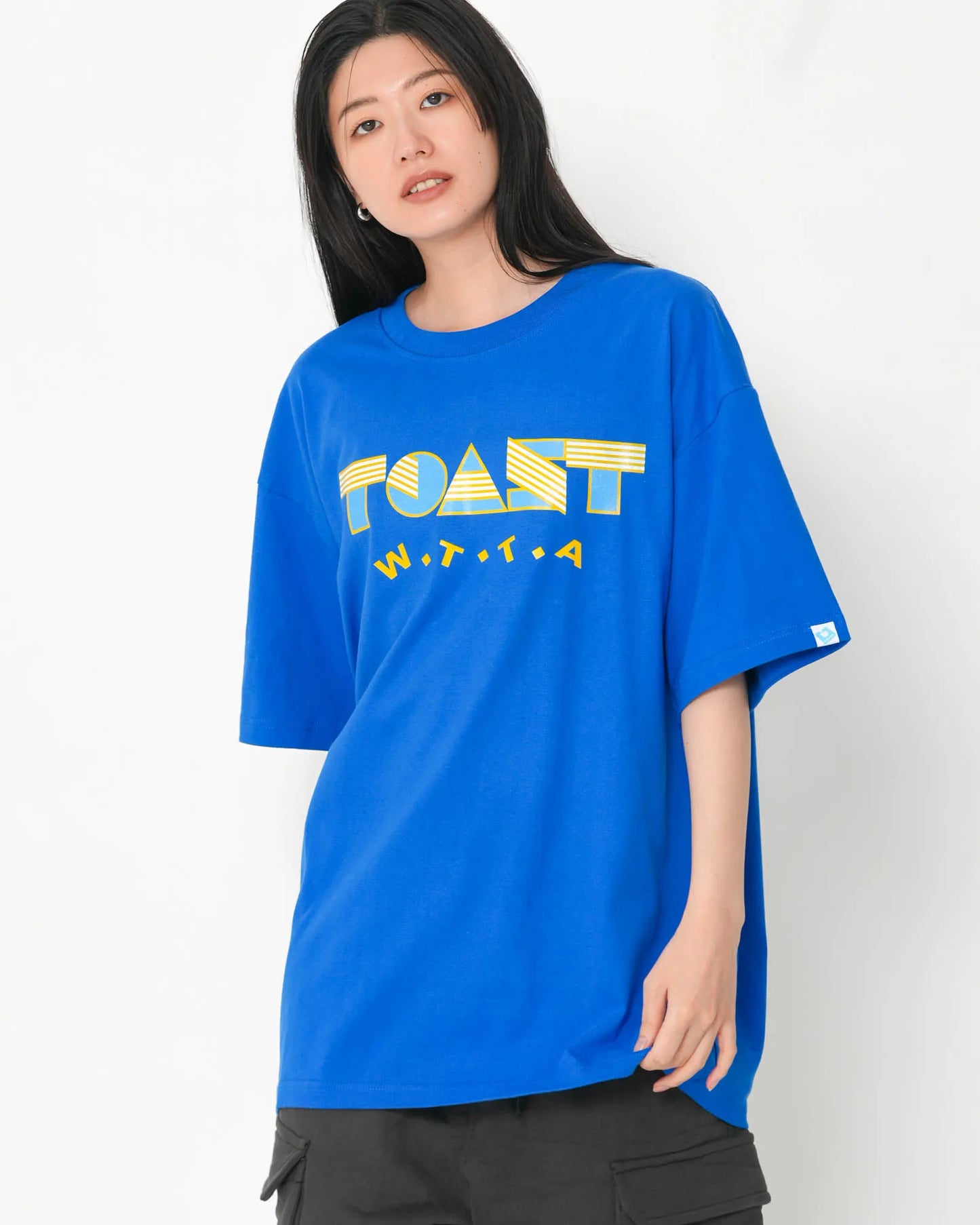GEOMETRIIC POP LOGO T-SHIRT BLUE