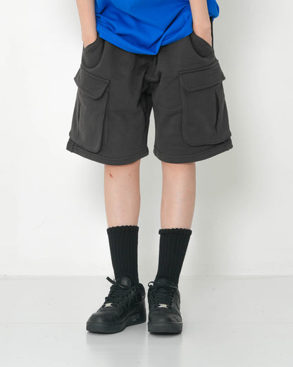 SWEAT CARGO SHORTS GREY