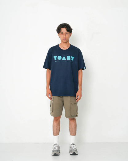 TOAST LOGO T-SHIRT NAVY