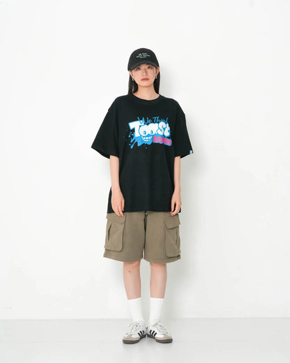SPLASH CARTOON LOGO T-SHIRT BLACK