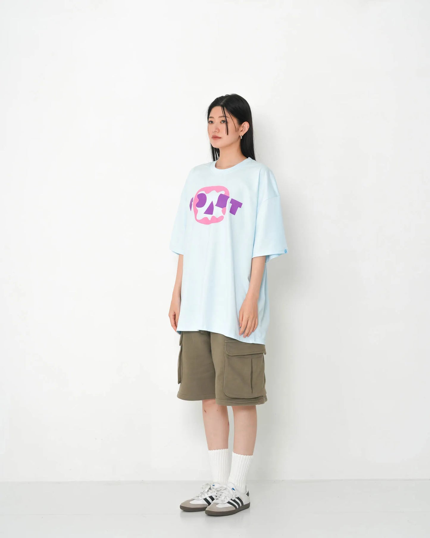 PAN-MIMI LOGO T-SHIRT LIGHT BLUE