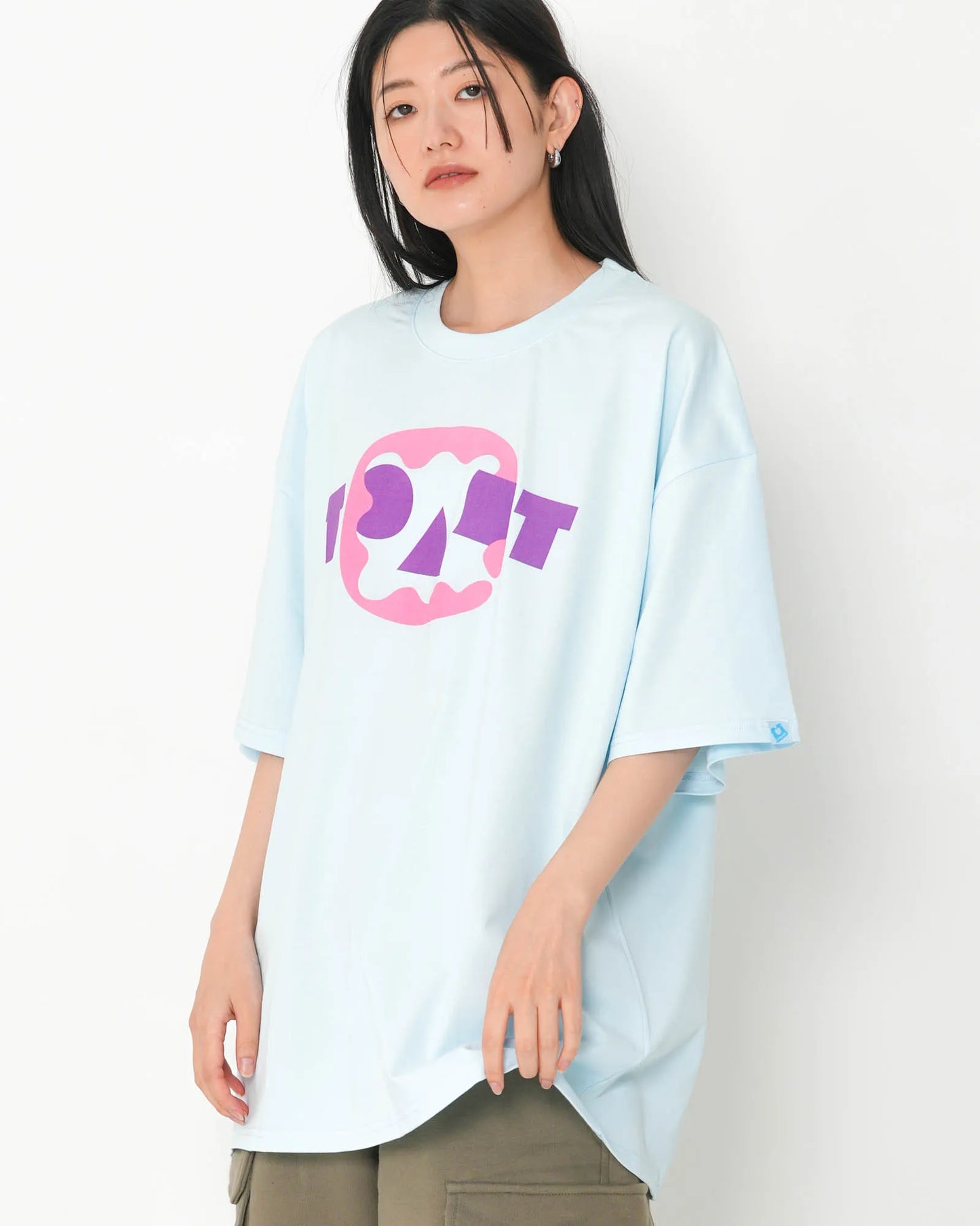 PAN-MIMI LOGO T-SHIRT LIGHT BLUE