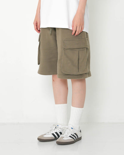 SWEAT CARGO SHORTS KHAKI